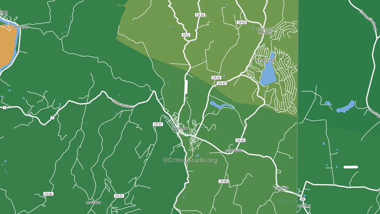 26764, WV Map of Vehicle Theft Rates