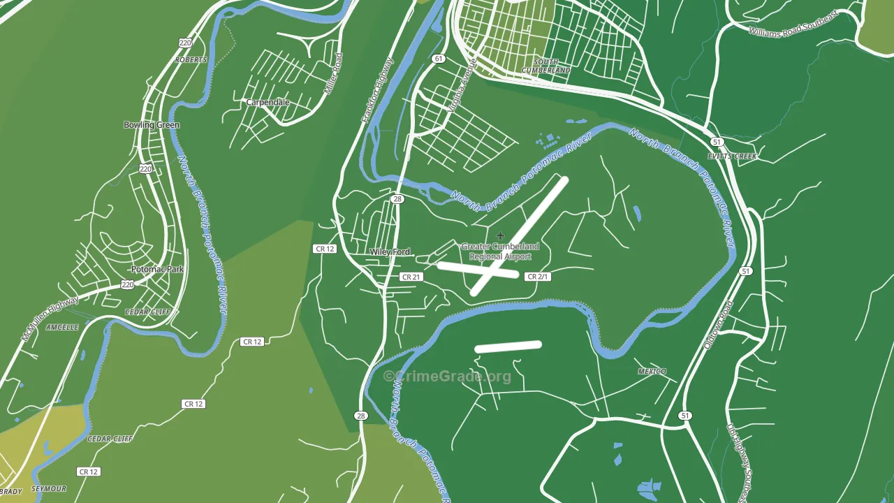 26767, WV Map of Vehicle Theft Rates