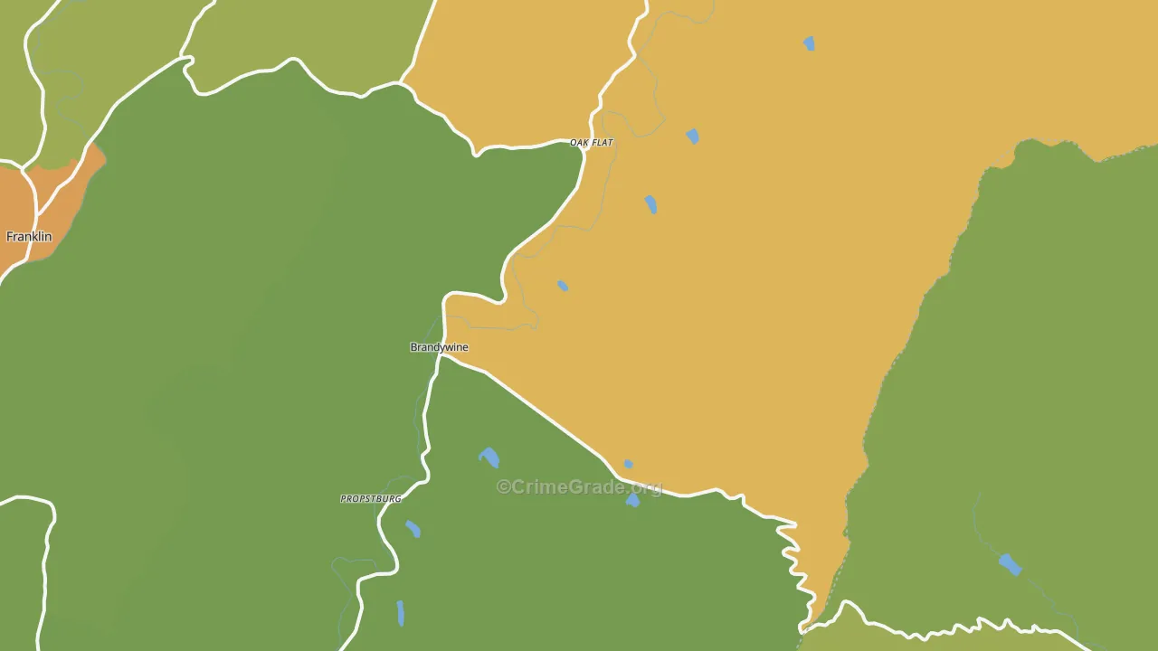 26802, WV Map of Vehicle Theft Rates