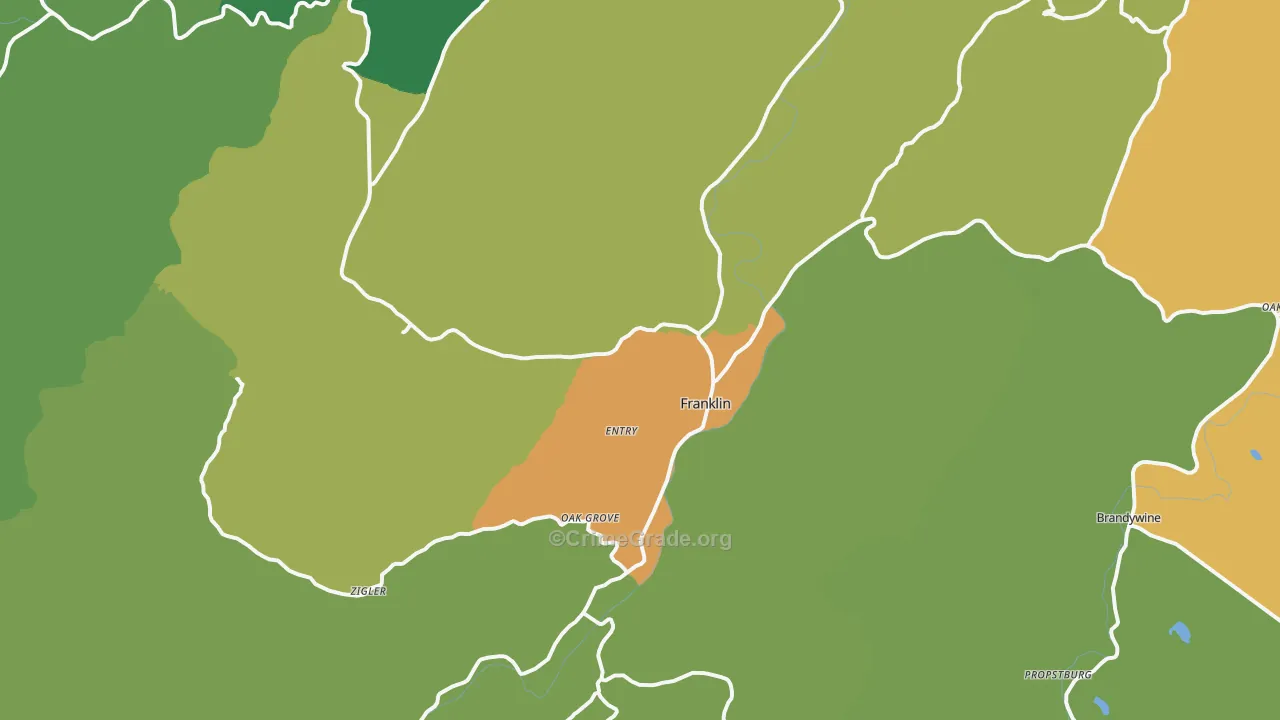 26807, WV Map of Vehicle Theft Rates