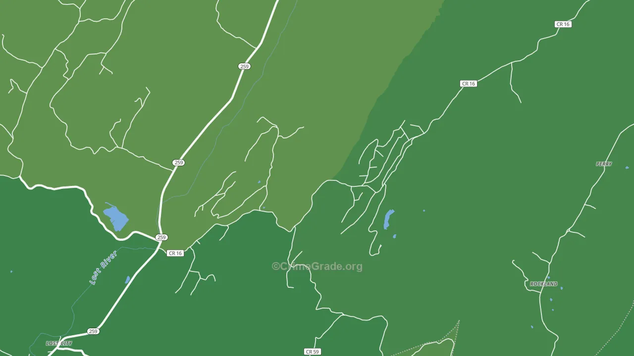 26810, WV Map of Vehicle Theft Rates