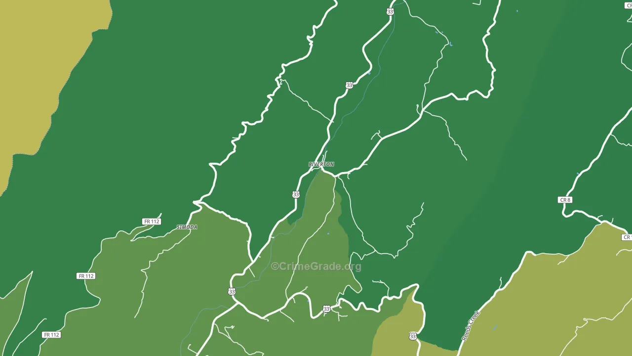 26814, WV Map of Vehicle Theft Rates
