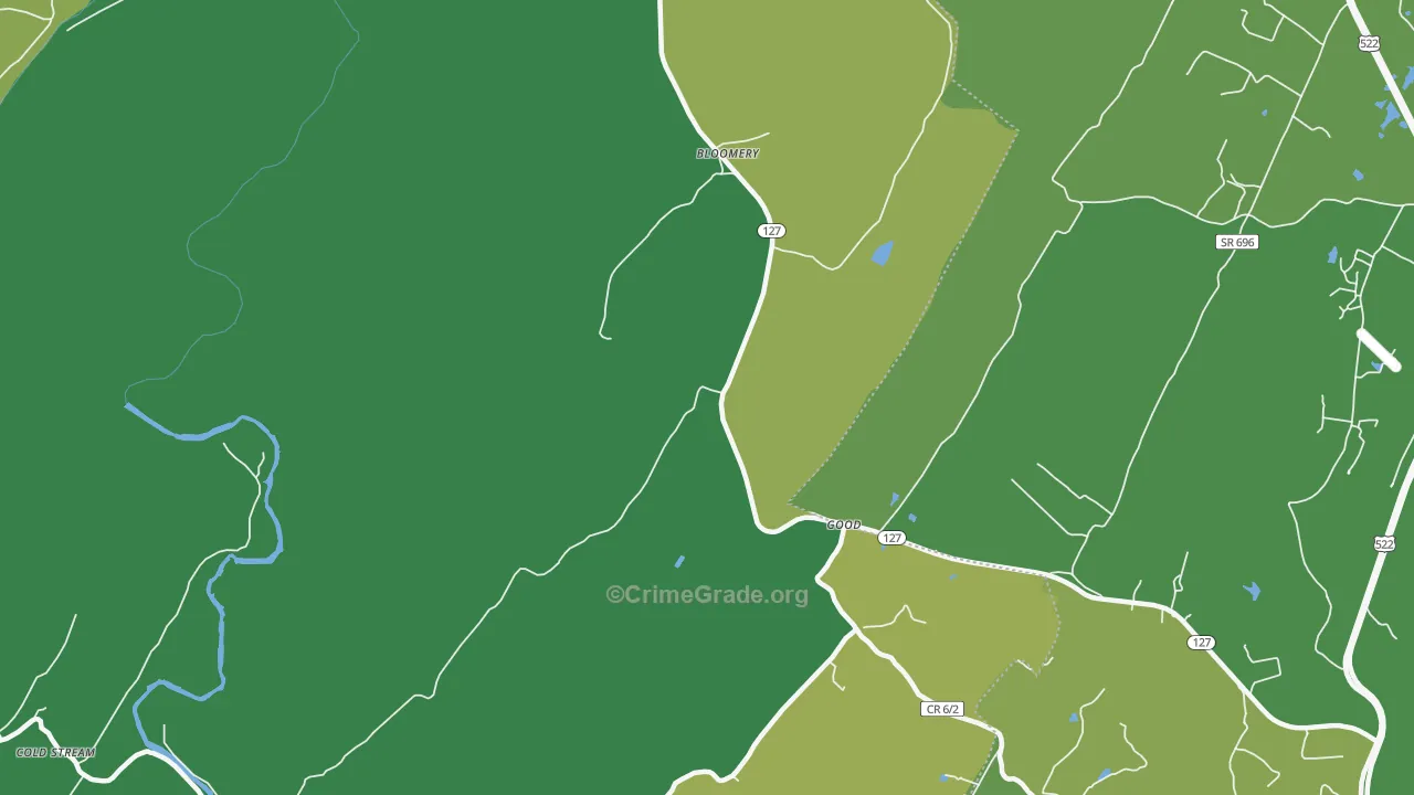 26817, WV Map of Vehicle Theft Rates