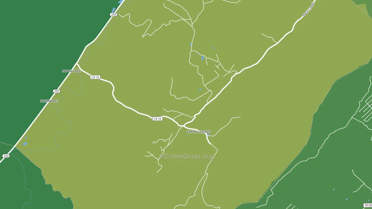 26823, WV Map of Vehicle Theft Rates
