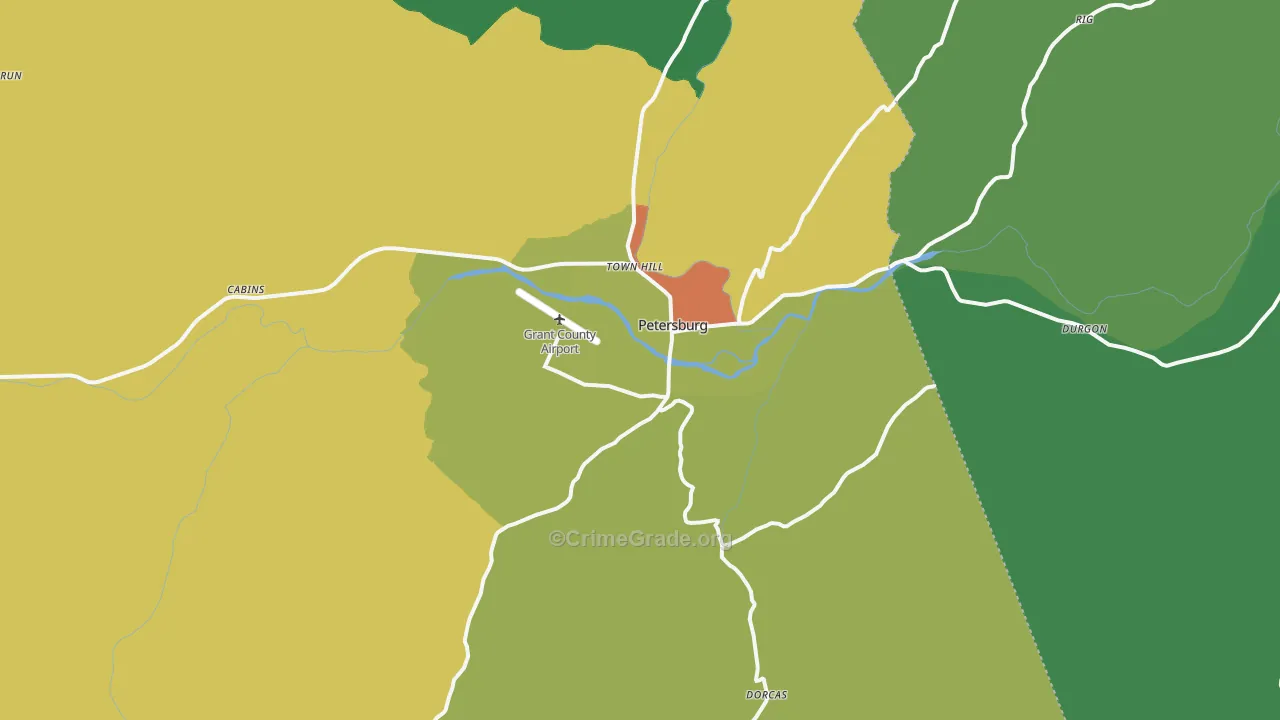 26847, WV Map of Vehicle Theft Rates
