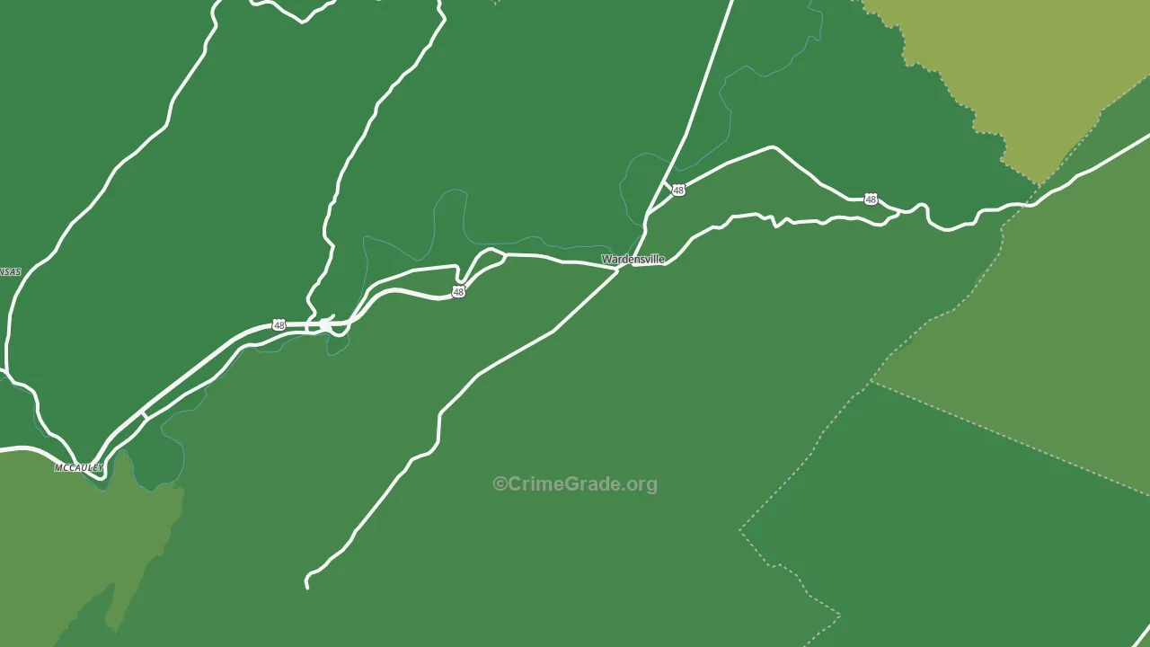 26851, WV Map of Vehicle Theft Rates