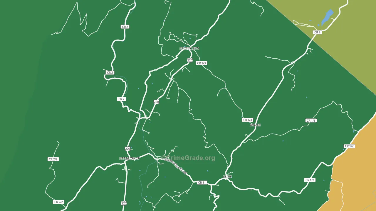 26866, WV Map of Vehicle Theft Rates