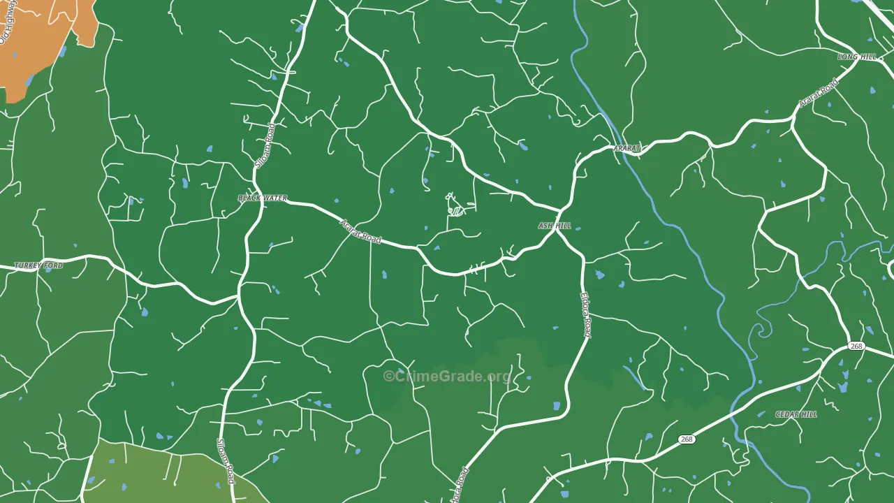 27007, NC Map of Vehicle Theft Rates