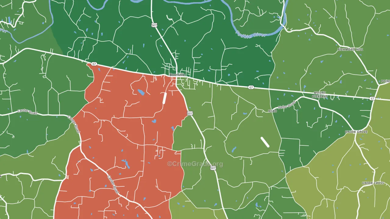 27011, NC Map of Vehicle Theft Rates