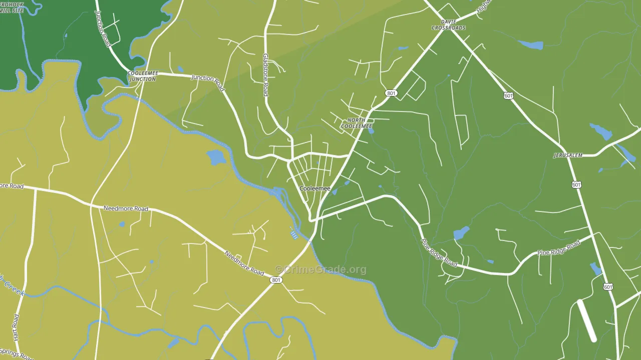 27014, NC Map of Vehicle Theft Rates