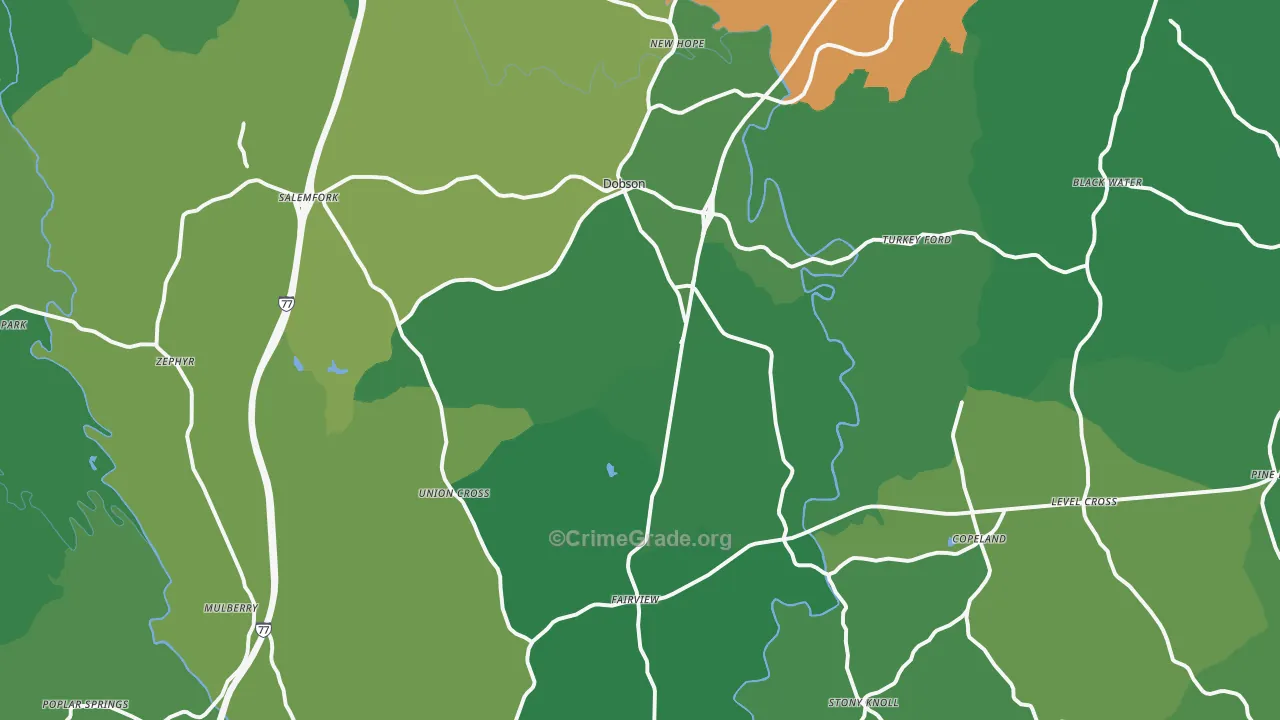 27017, NC Map of Vehicle Theft Rates