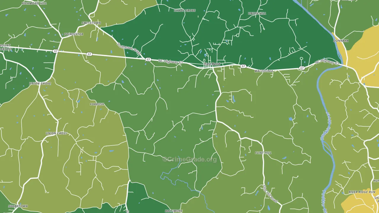 27018, NC Map of Vehicle Theft Rates