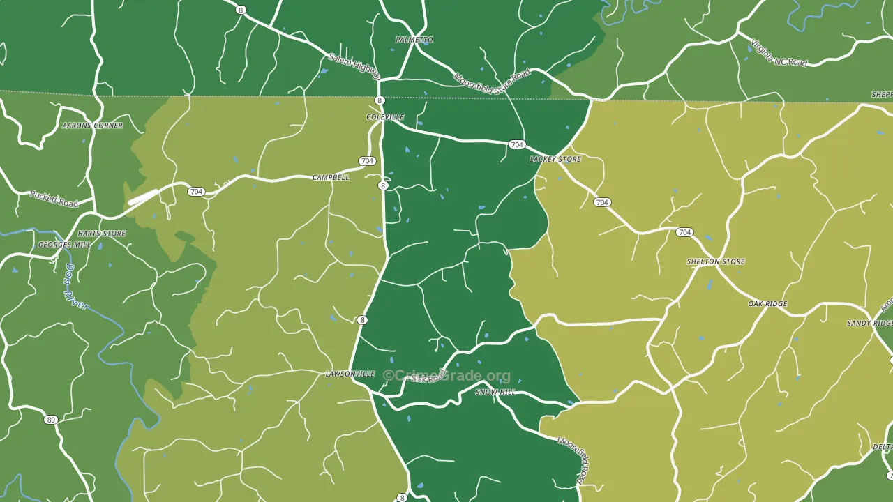 27022, NC Map of Vehicle Theft Rates