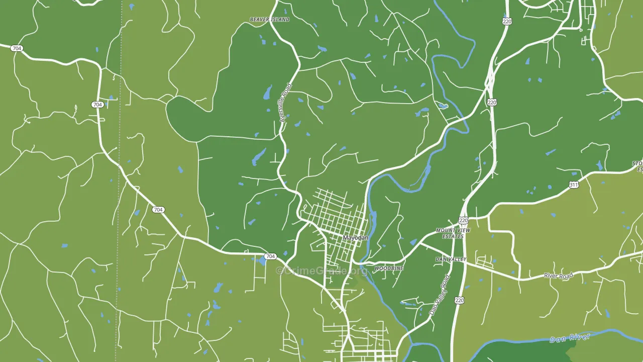 27027, NC Map of Vehicle Theft Rates