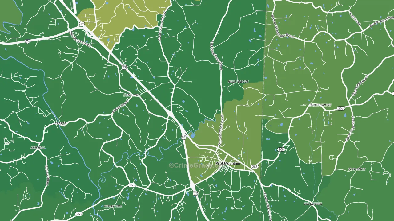 27041, NC Map of Vehicle Theft Rates