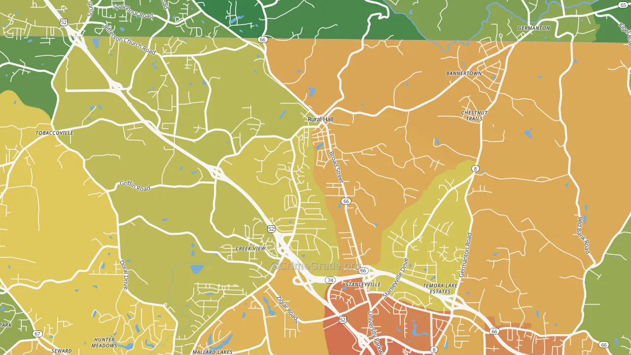 27045, NC Map of Vehicle Theft Rates