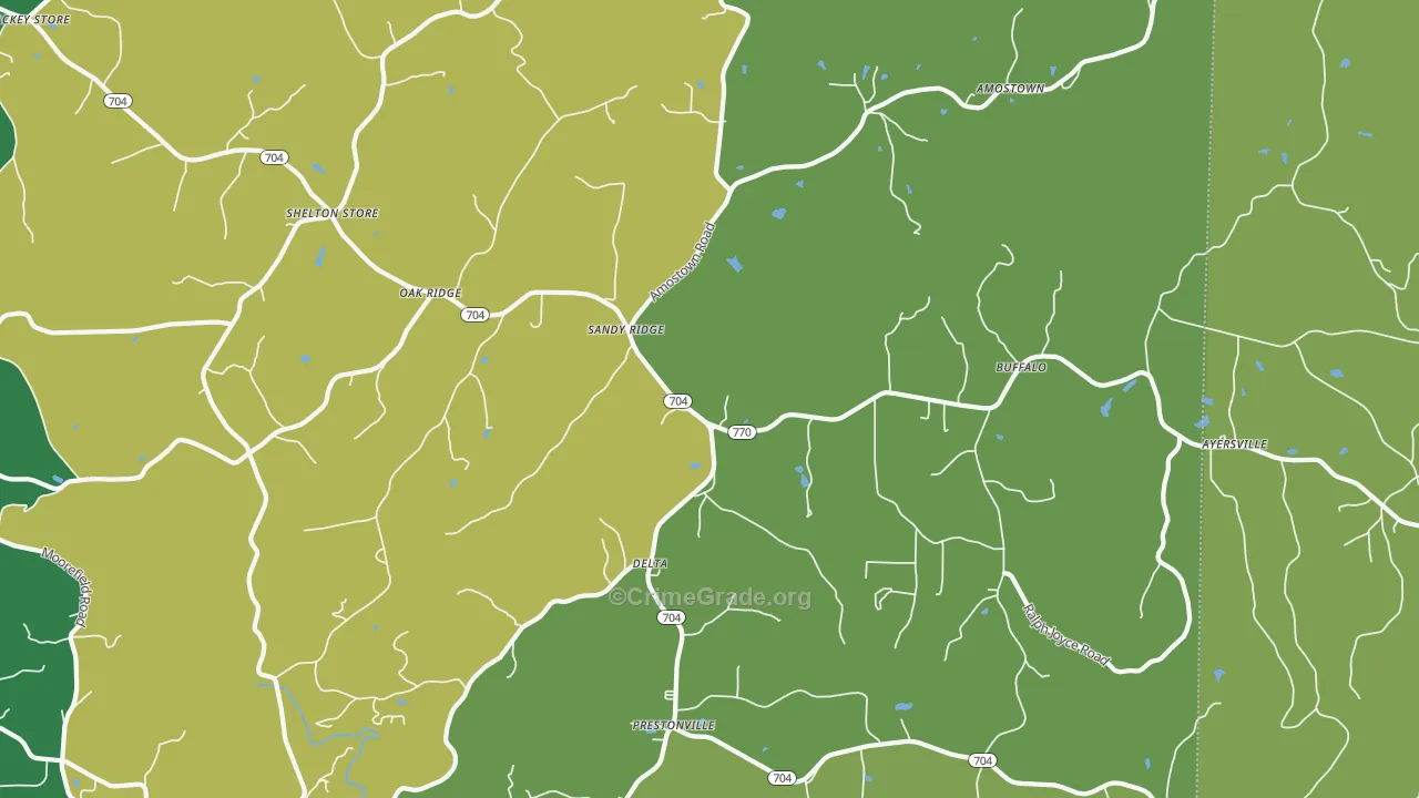 27046, NC Map of Vehicle Theft Rates