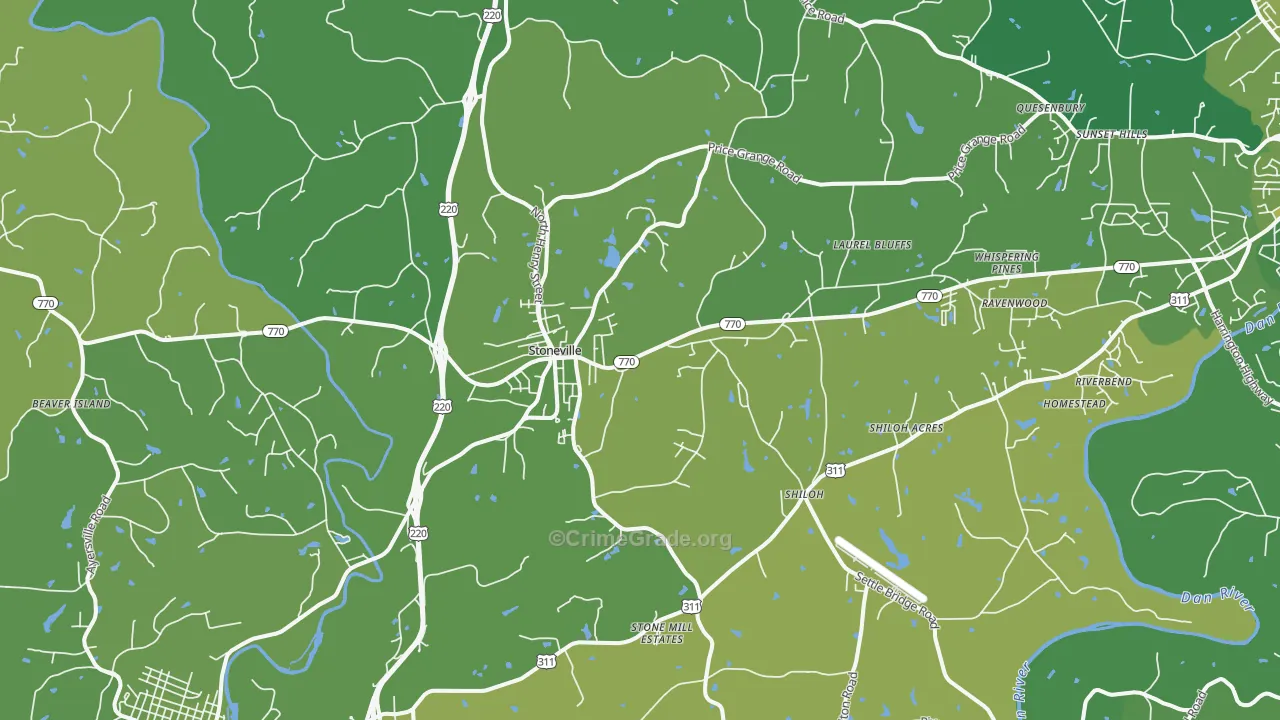 27048, NC Map of Vehicle Theft Rates