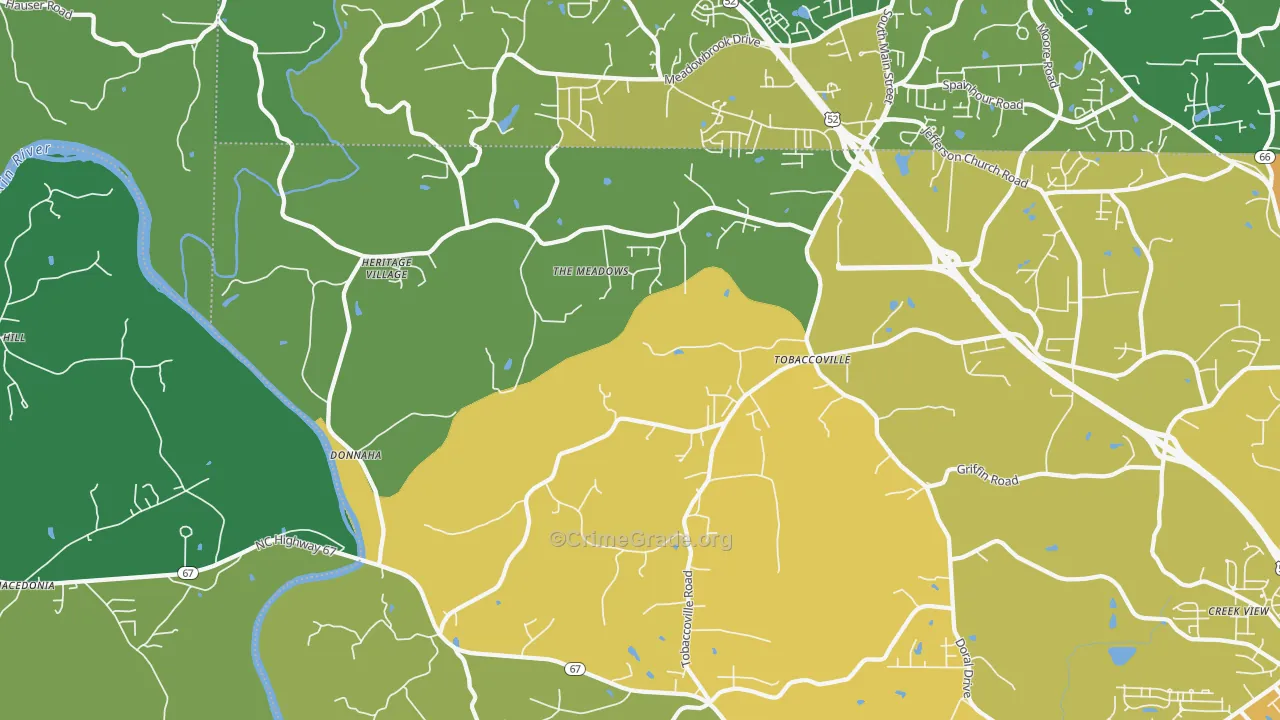 27050, NC Map of Vehicle Theft Rates