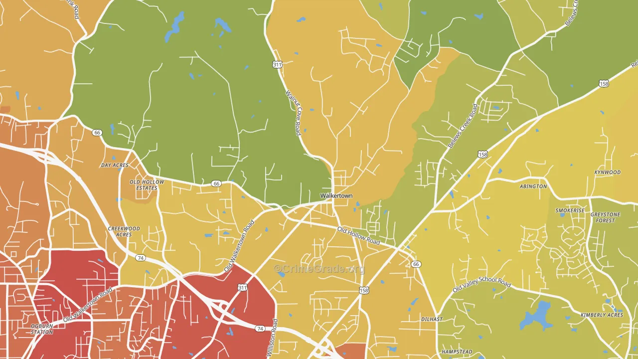 27051, NC Map of Vehicle Theft Rates