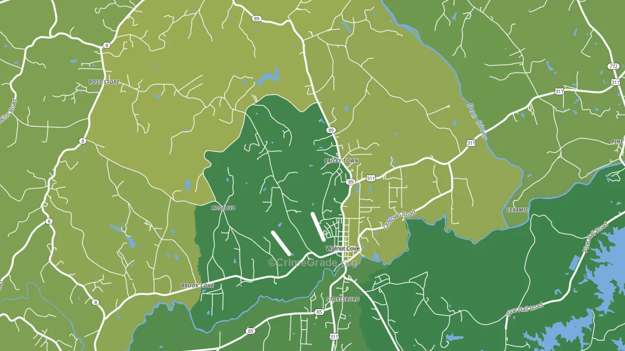 27052, NC Map of Vehicle Theft Rates
