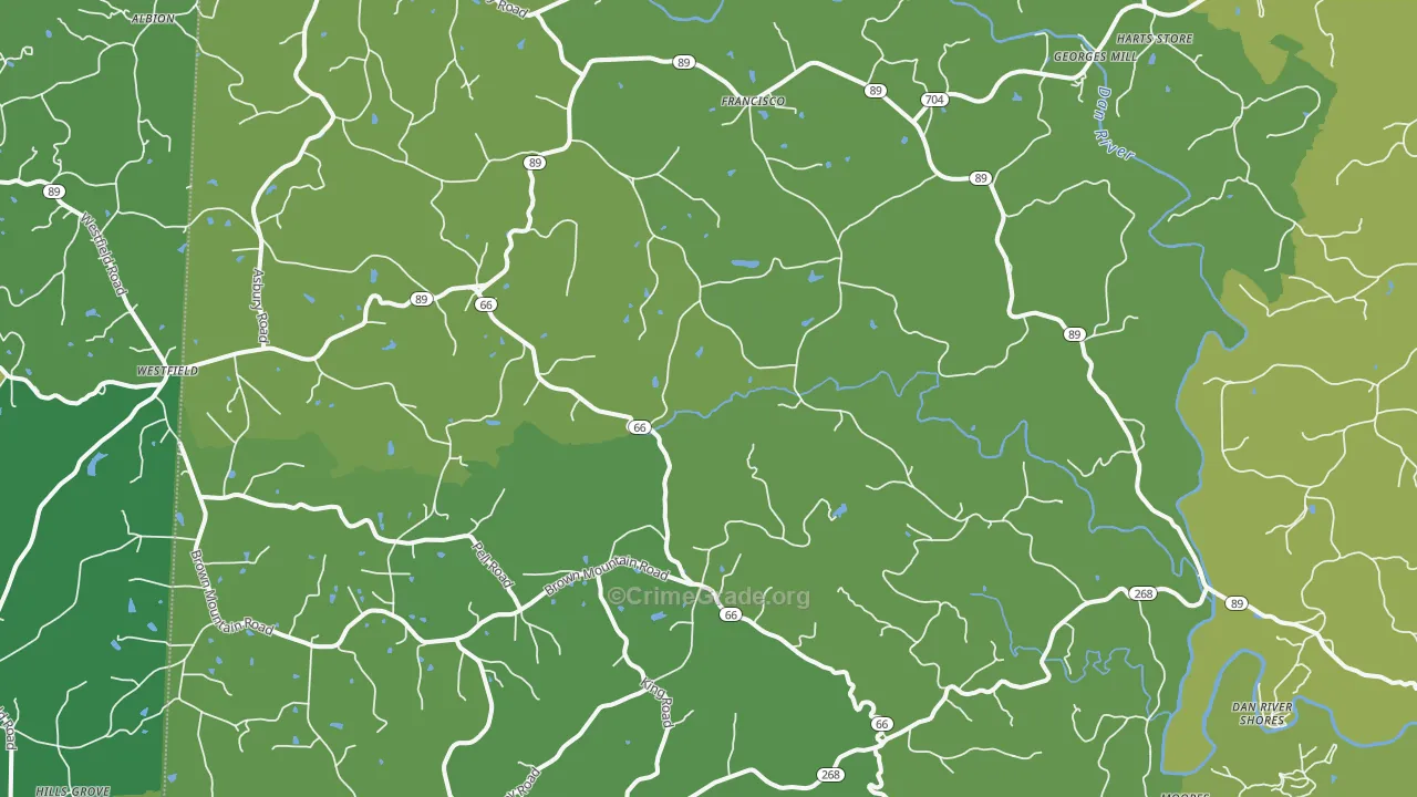 27053, NC Map of Vehicle Theft Rates