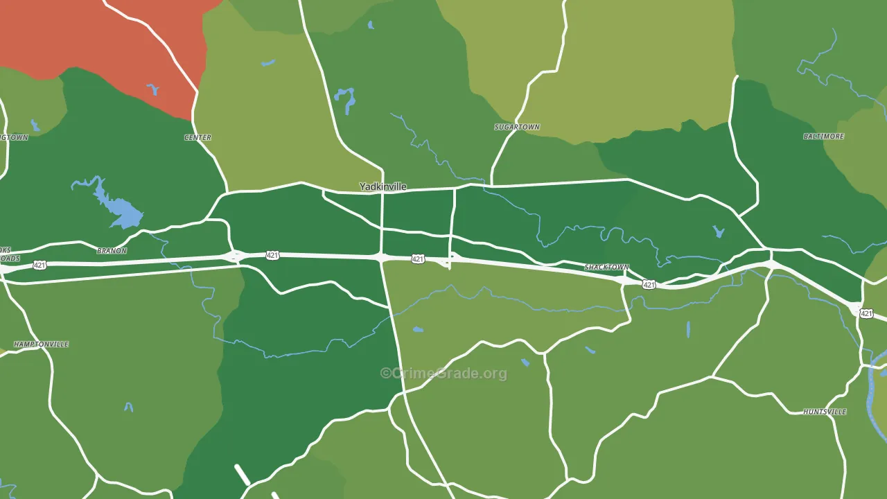 27055, NC Map of Vehicle Theft Rates