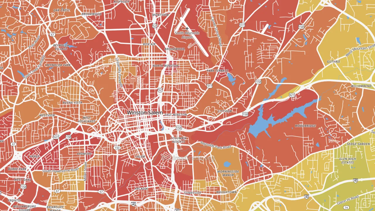 27101, NC Map of Vehicle Theft Rates