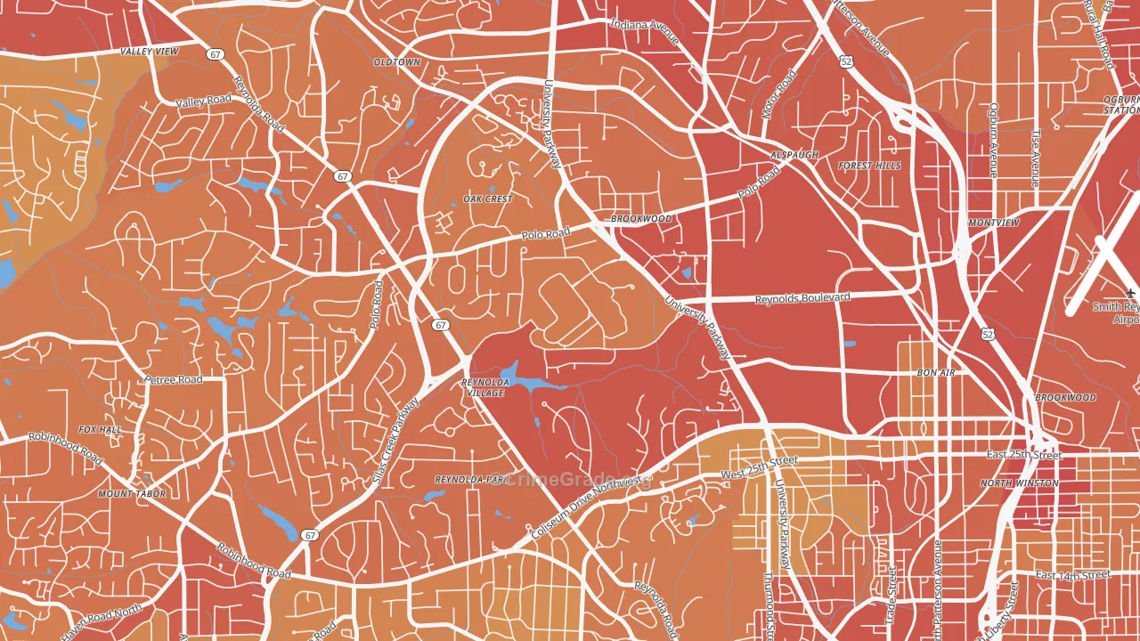 27109, NC Map of Vehicle Theft Rates