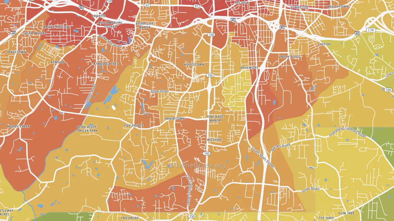 27127, NC Map of Vehicle Theft Rates