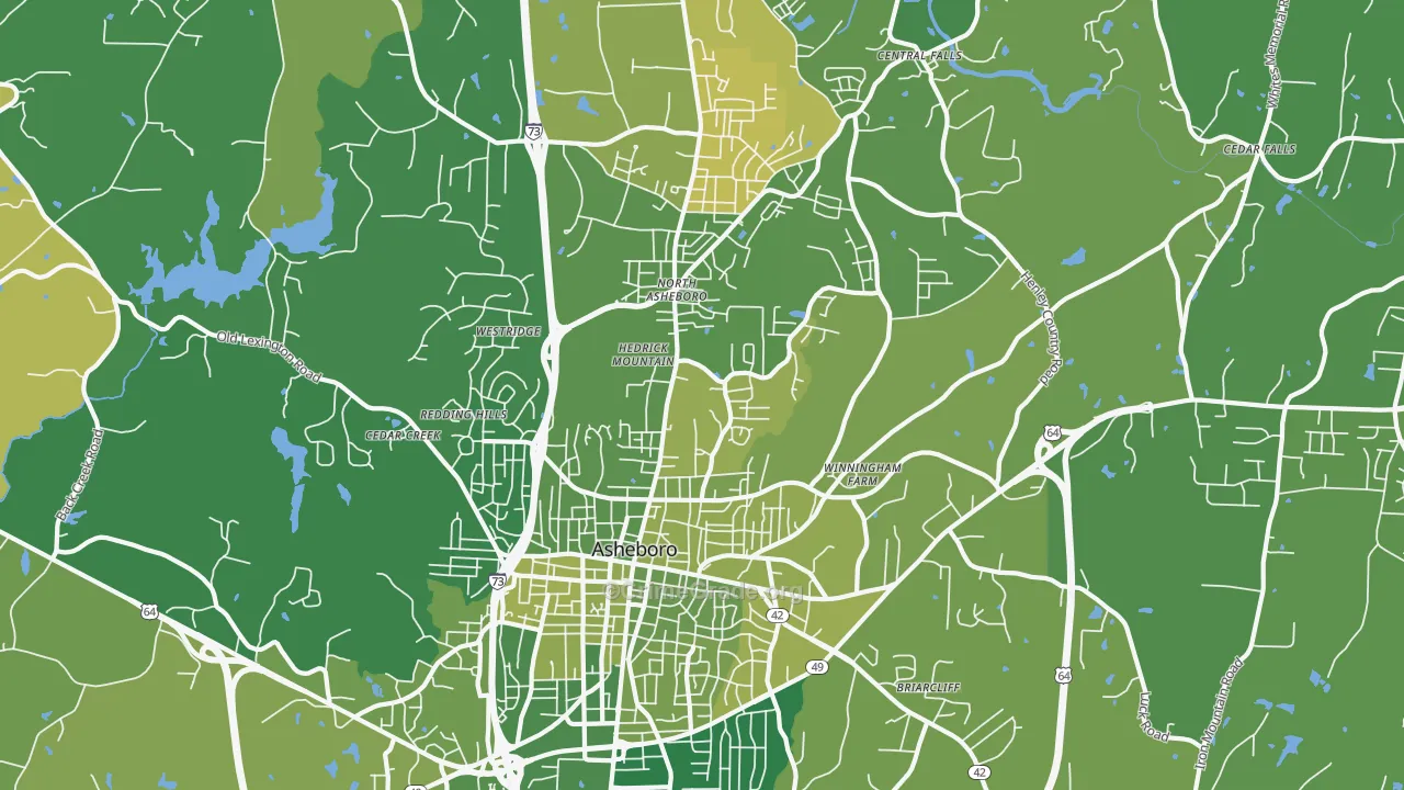 27203, NC Map of Vehicle Theft Rates