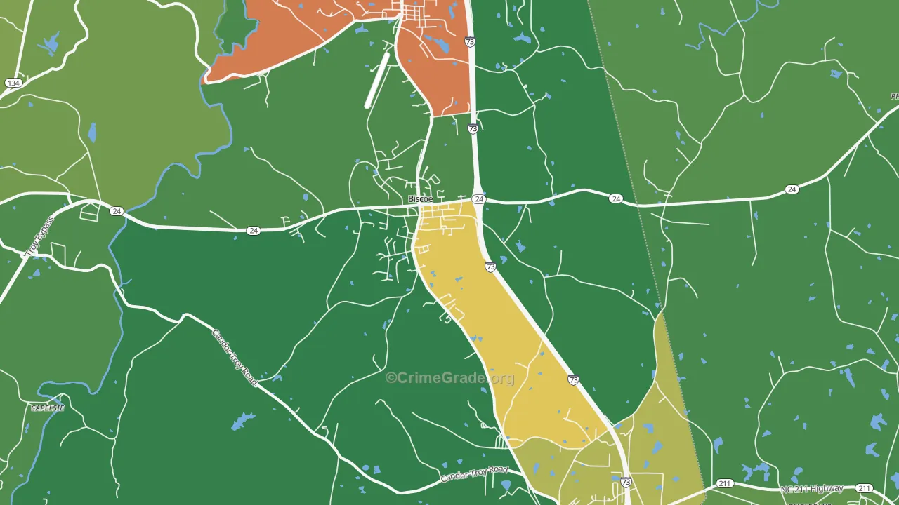 27209, NC Map of Vehicle Theft Rates