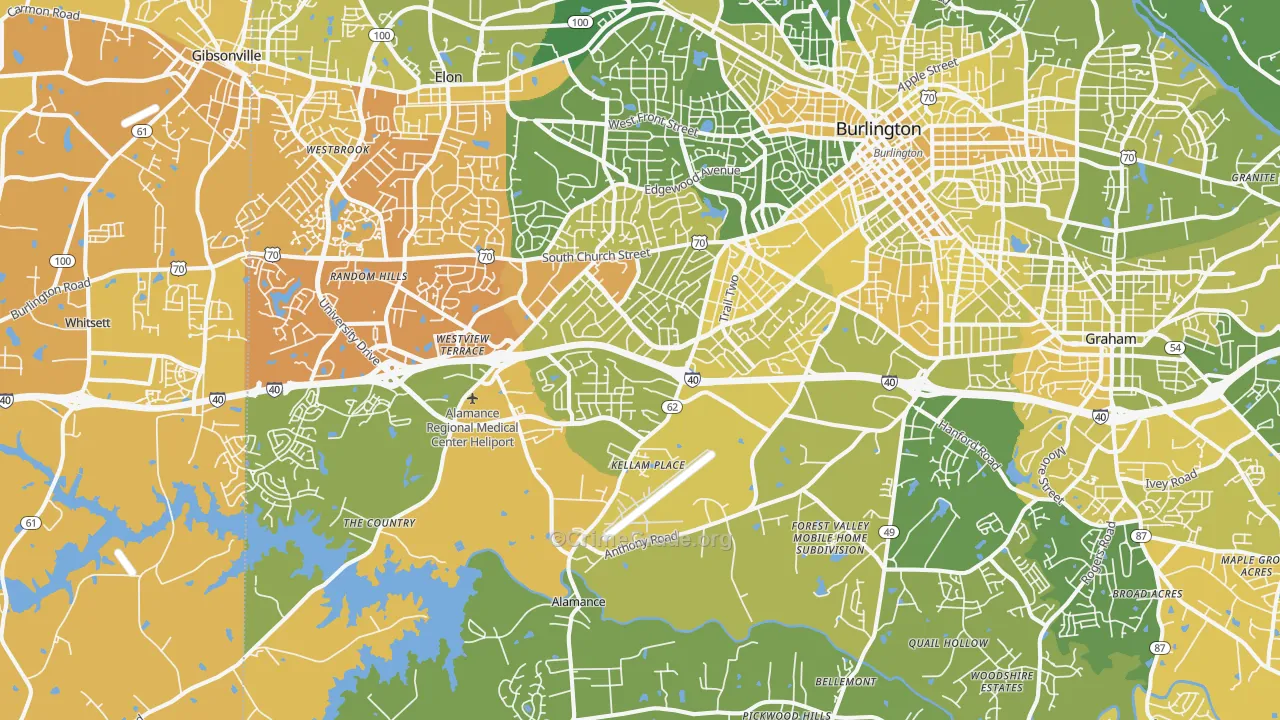 27215, NC Map of Vehicle Theft Rates