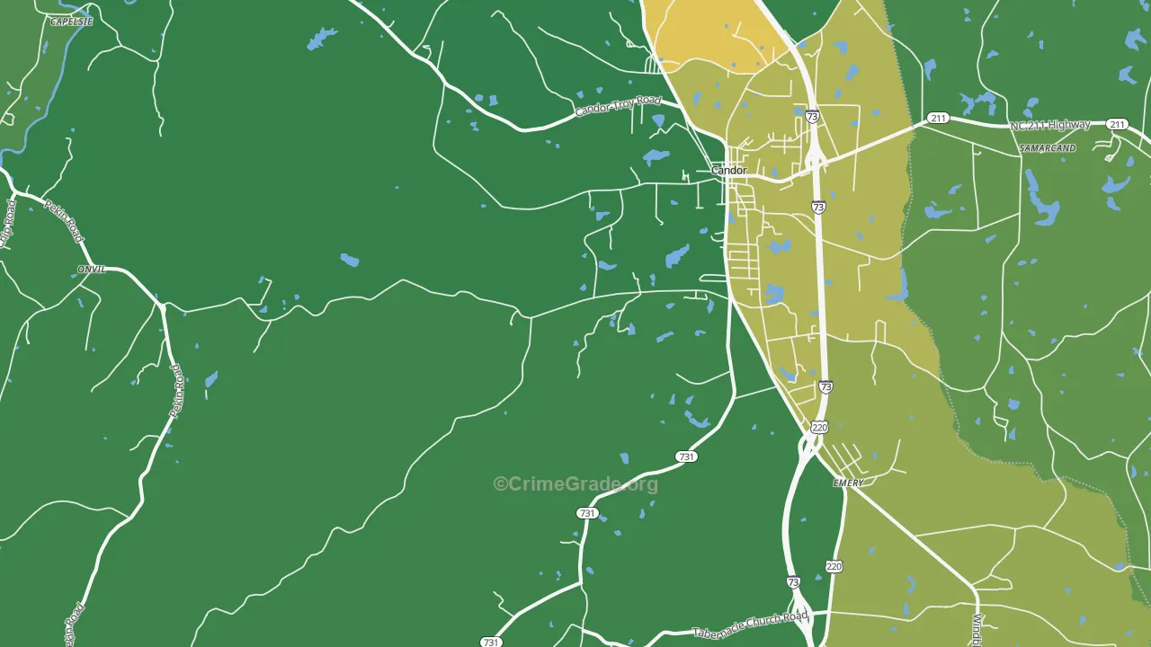 27229, NC Map of Vehicle Theft Rates