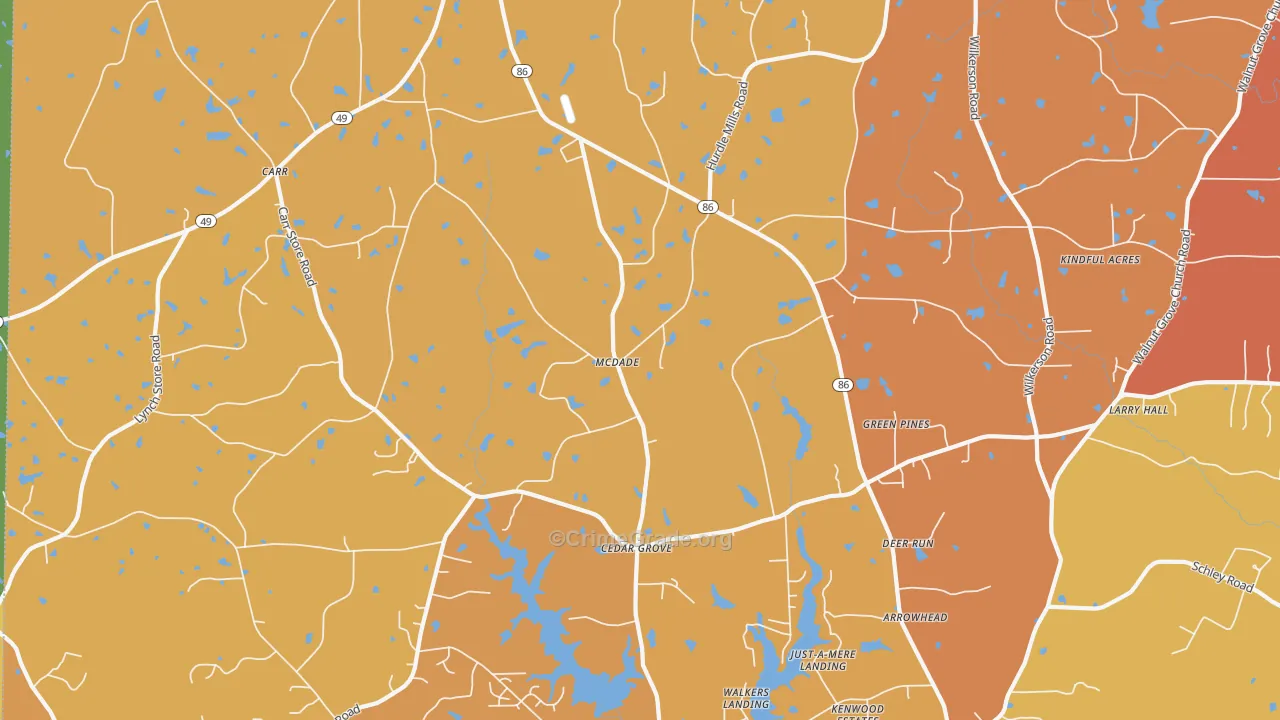 27231, NC Map of Vehicle Theft Rates