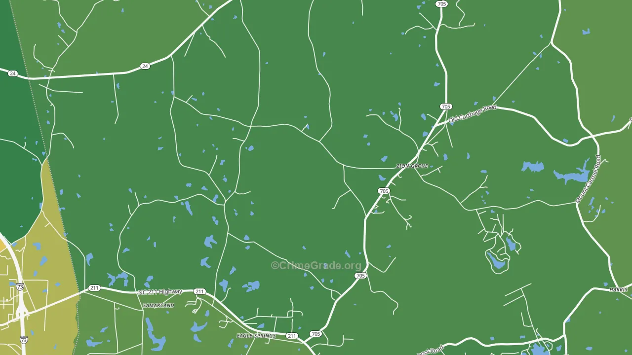 27242, NC Map of Vehicle Theft Rates