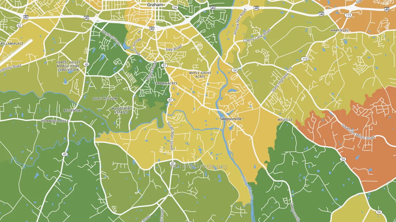 27253, NC Map of Vehicle Theft Rates