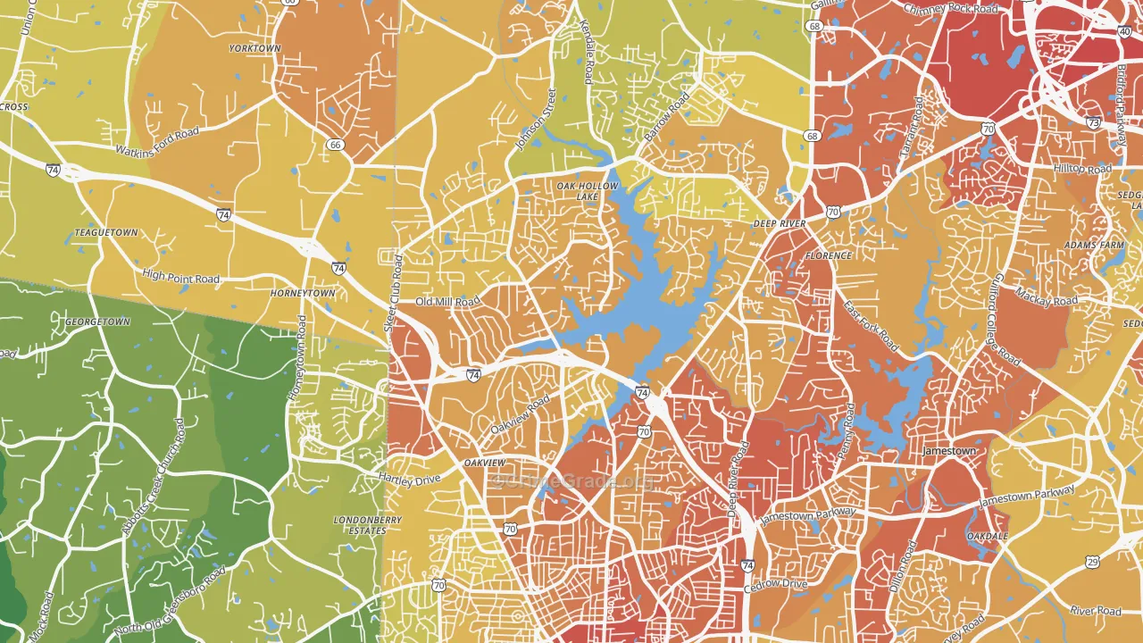 27265, NC Map of Vehicle Theft Rates