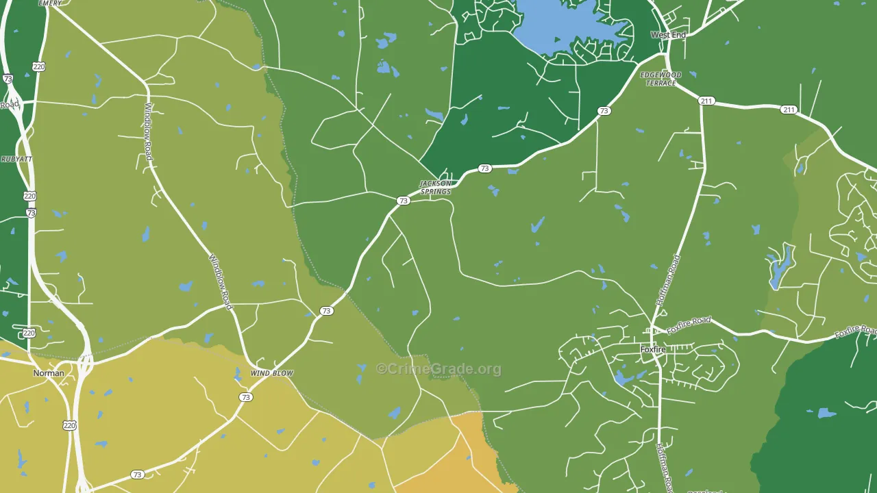 27281, NC Map of Vehicle Theft Rates