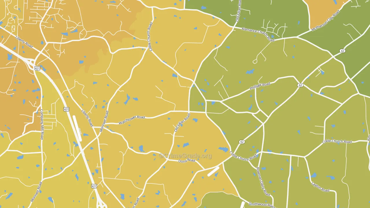 27283, NC Map of Vehicle Theft Rates