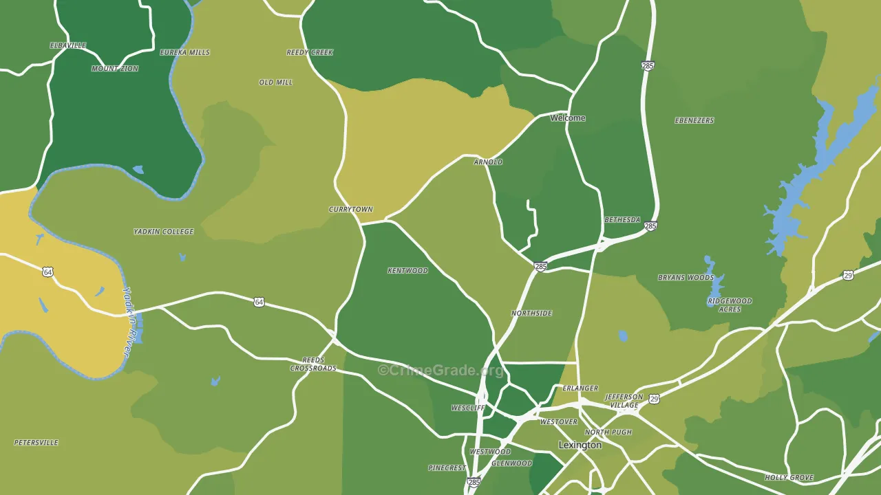 27295, NC Map of Vehicle Theft Rates