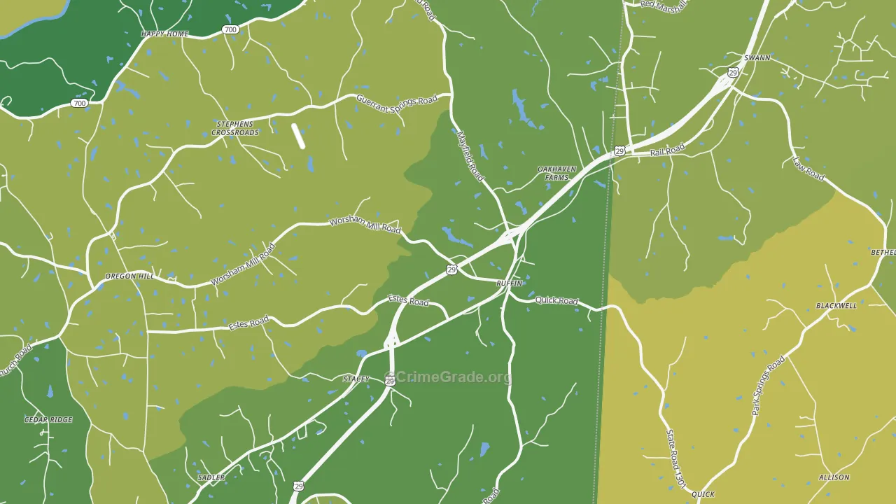 27326, NC Map of Vehicle Theft Rates