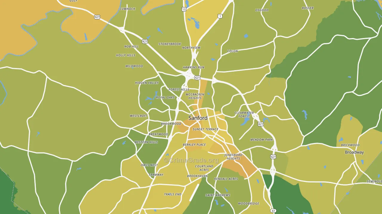 27330, NC Map of Vehicle Theft Rates