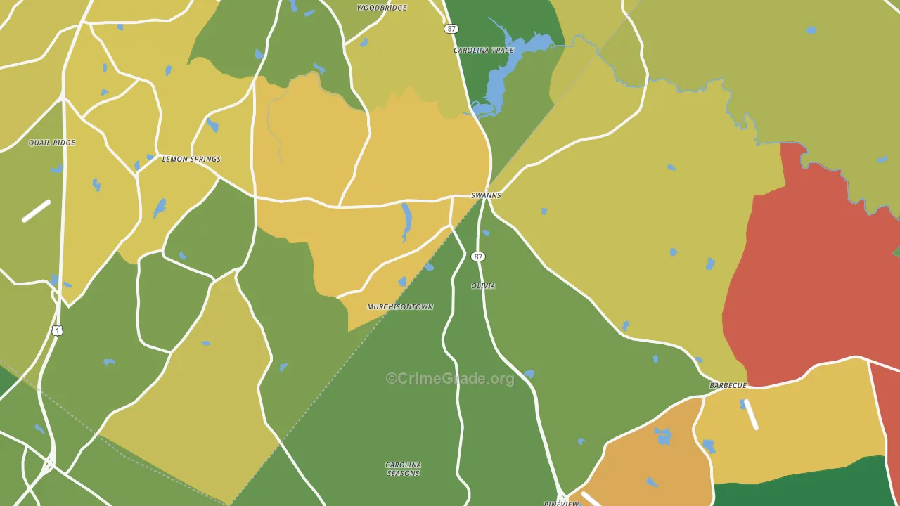 27332, NC Map of Vehicle Theft Rates