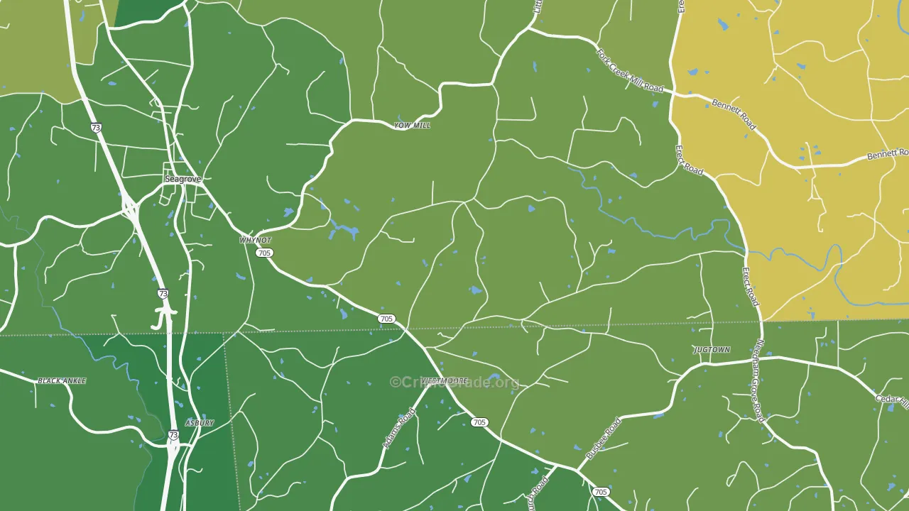 27341, NC Map of Vehicle Theft Rates
