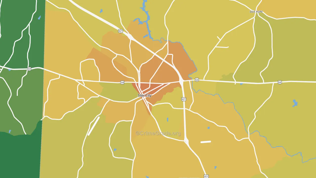 27344, NC Map of Vehicle Theft Rates