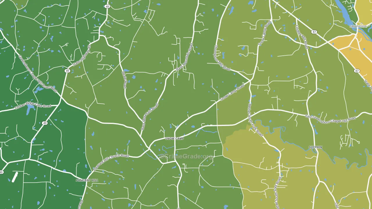 27349, NC Map of Vehicle Theft Rates