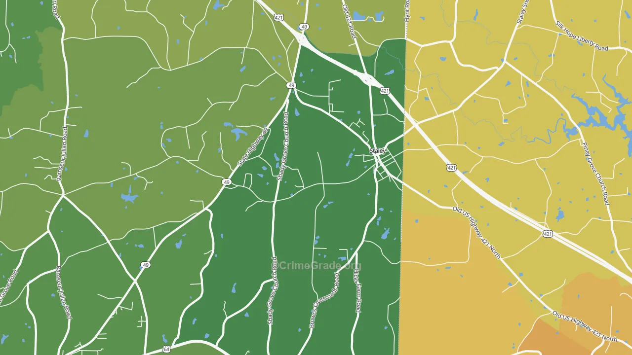 27355, NC Map of Vehicle Theft Rates