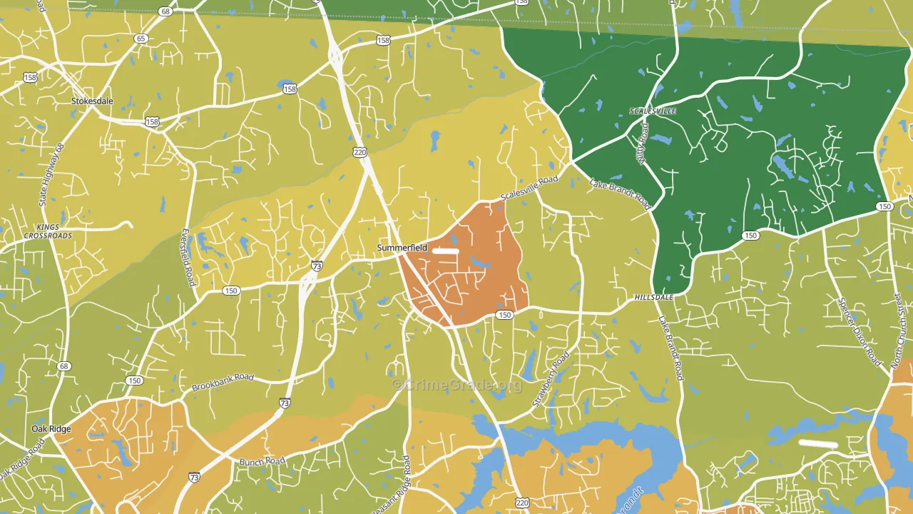 27358, NC Map of Vehicle Theft Rates