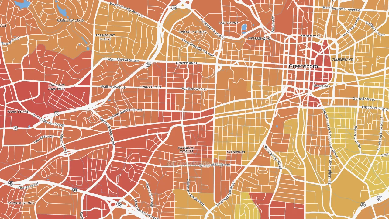 27403, NC Map of Vehicle Theft Rates